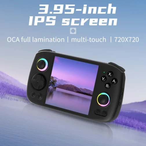 Voacle Console de Jogos Portátil Retrô Rg Cube, Sistema Android 13, Processador Unisoc T820, Tela Sensível Ao Toque Ips de 3,95", Bateria de 5200 Mah, Iluminação Rgb de 16 Milhões de Cores No Joystick - Imagem 4