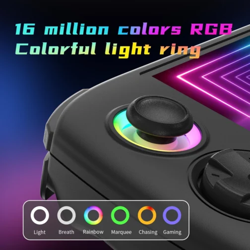 Voacle Console de Jogos Portátil Retrô Rg Cube, Sistema Android 13, Processador Unisoc T820, Tela Sensível Ao Toque Ips de 3,95", Bateria de 5200 Mah, Iluminação Rgb de 16 Milhões de Cores No Joystick - Imagem 5