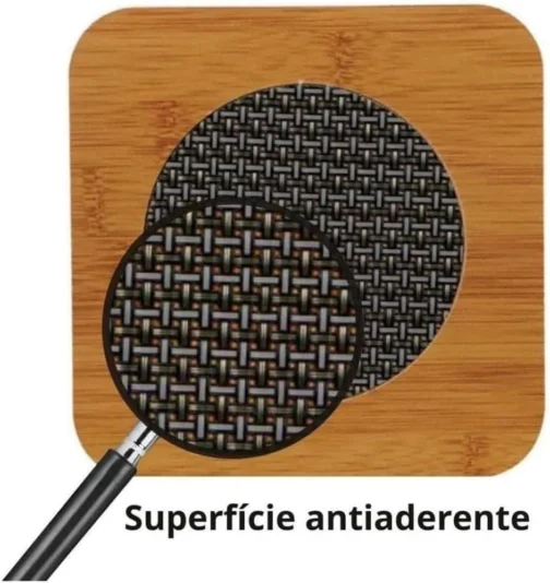 Kit 4 Descansos de Panela em Madeira Quadrado - Suportes de Bambu para Panela Quente - Proteção de Mesa - Utensílio de Cozinha Antiderrapante Resistente ao Calor - Shop100 - Imagem 4