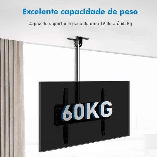 Suporte de Teto para TV 32 a 80 Pol, VESA 75x75 a 600x400 mm - Imagem 4