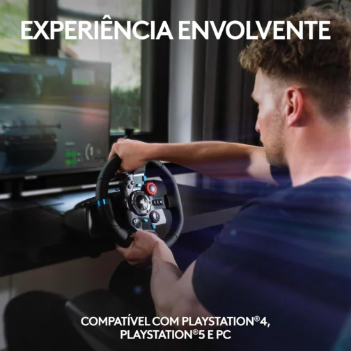 Volante e Pedais Logitech G29 Driving Force com Force Feedback para PS5, PS4, PS3 e PC - Imagem 4