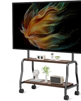 Suporte de TV com rodinhas de cavalete para TVs de 32 a 75 polegadas com