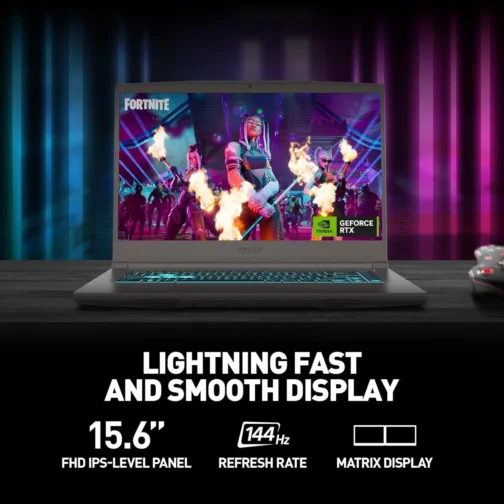 MSI Notebook para jogos IPS fino de 39.6 cm 144Hz FHD com bisel fino, AMD Ryzen 5 7535HS, NVIDIA GeForce RTX 4060 - Windows 11, com cabo HDMI (2025) (32 GB de RAM | SSD PCIe de 2 TB) - Imagem 4