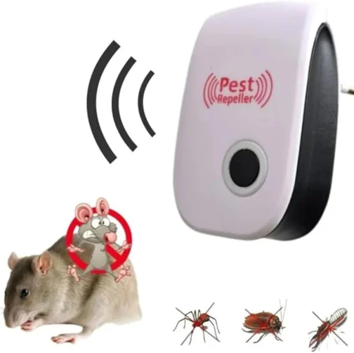 Repelente Eletrônico Ultrassônico Espanta Mosquitos Ratos Baratas Aranhas Formiga Moscas Insetos Seguro para Pets Humanos e Plantas Aparelho Elétrico - Imagem 9