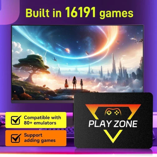 Retro Gaming Console with Built in 16191 Game, Plug and Play Video Game Console for PC, Emulator Console Compatible 80+ Game Emulator, 3 Game Systems in 1TB Game SSD, Retro Game Stick - Imagem 4