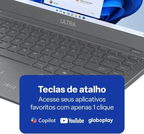 Notebook Multi Ultra Tela 14" HD Intel Pentium Gold 6500Y 4GB RAM 128GB Windows 11 Home - UB364 - Imagem 4