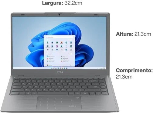 Notebook Multi Ultra Tela 14" HD Intel Pentium Gold 6500Y 4GB RAM 128GB Windows 11 Home - UB364 - Imagem 9