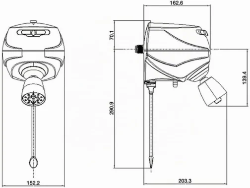 Ducha Jet Control Eletrônica 220V 7800W, Lorenzetti, 7540170, Branco, Pequeno - Imagem 3