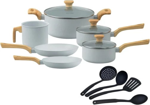 Conjunto de Panelas Com 10 Peças - Pratic Cook - Com Utensílios - Grafito - Imagem 2