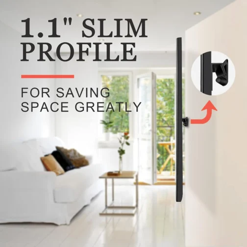 Suporte de parede para TV sem prisioneiro, suporte de parede de drywall sem danos, sem furadeira, sem parafusos, suporte de barra de fácil instalação de tela plana serve para TVs VESA de 12 a 55 polegadas de até 45 kg, inclui níveis de hardware - Imagem 3