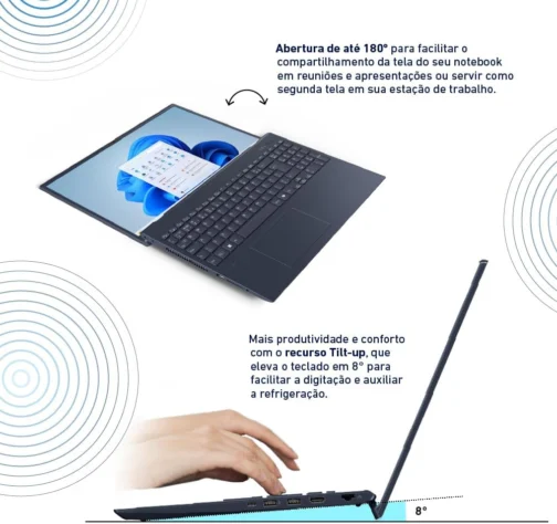 Notebook VAIO FE16 Intel Core i5-1334U Windows 11 Home 16GB RAM total 512GB SSD Tela 16" IPS WUXGA Antireflexo - Cinza Grafite - VJFE62F11X-B0321H - Imagem 5