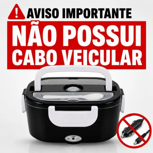 Marmita Elétrica Lancheira Doméstica Trabalho 1,5l Preto - Imagem 9