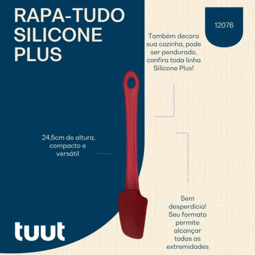 Tuut, Linha Silicone Plus, Rapa-tudo, Vermelho, 21,5cm - Imagem 3