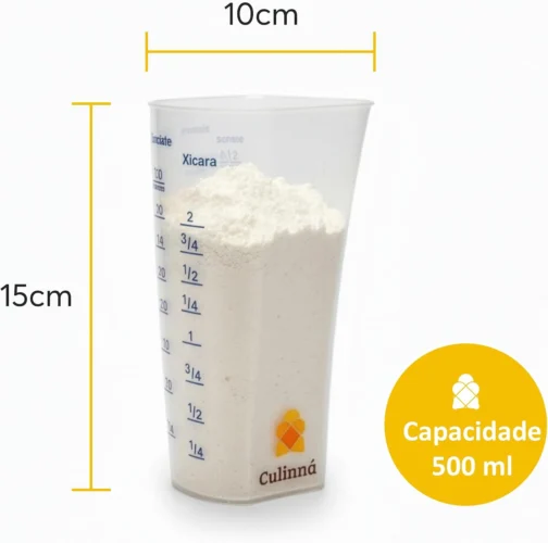 Kit 2 Copos Medidores Graduados Culinná 500ml - Imagem 3