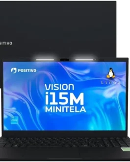 Notebook Positivo Vision i15M Minitela Intel Core 3 N300 16GB 256GB SSD Wi-Fi 6 Linux – Tela 15,6″ Full HD IPS Antirreflexo – Preto memória expansível até 16 GB