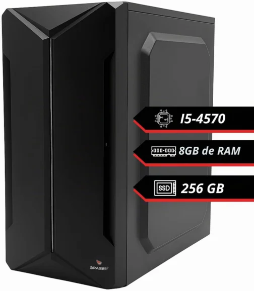 Computador Desktop SSD 256GB Windows HDMI VGA USB PC para Trabalho Home Office Estudo (Intel Core i5-4570 8GB RAM) - Imagem 4