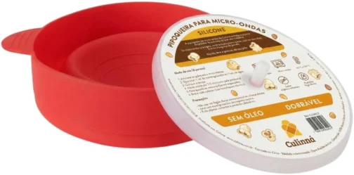 Pipoqueira em Silicone p/Micro-ondas – Vermelha – Culinná - Imagem 4