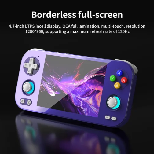 Anbernic RG 476H Retro Handheld Game Console RG 476H Retro Game Console 4.7 inch IPS Multi-Touch Screen Android 13 Unisoc T820 Processor RG476H Support 1080p DP Output WiFi Bluetooth Indigo - Imagem 4
