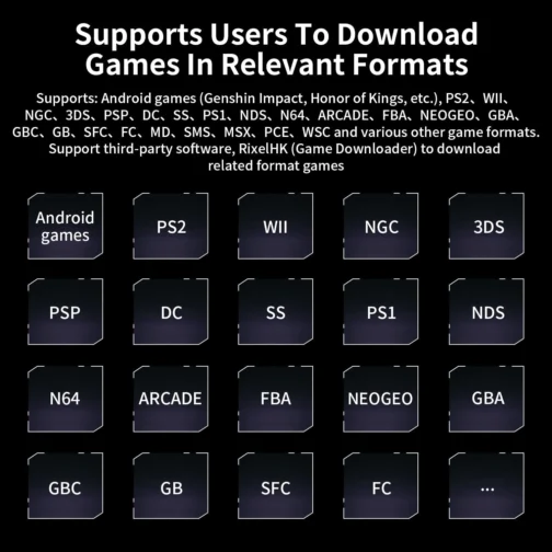 Anbernic RG 476H Retro Handheld Game Console RG 476H Retro Game Console 4.7 inch IPS Multi-Touch Screen Android 13 Unisoc T820 Processor RG476H Support 1080p DP Output WiFi Bluetooth Indigo - Imagem 7