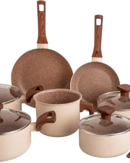 Mimo Style, Conjunto de Panelas com 10 Peças Indução Crema Cook