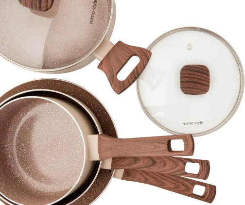 Mimo Style, Conjunto de Panelas com 10 Peças Indução Crema Cook - Imagem 4