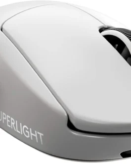 Mouse Gamer Sem Fio Logitech G PRO X SUPERLIGHT com Tecnologia LIGHTSPEED, Ultraleve 63g, 5 Botões Programáveis, Sensor HERO 25K e Bateria Recarregável – Compatível com POWERPLAY – Branco