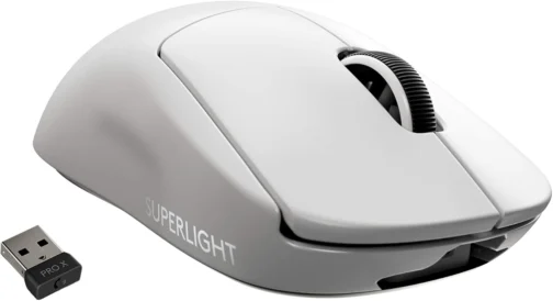 Mouse Gamer Sem Fio Logitech G PRO X SUPERLIGHT com Tecnologia LIGHTSPEED, Ultraleve 63g, 5 Botões Programáveis, Sensor HERO 25K e Bateria Recarregável - Compatível com POWERPLAY - Branco - Imagem 2