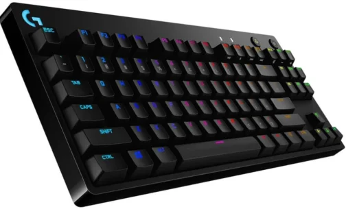 Teclado Mecânico Gamer Logitech G PRO com Layout US, RGB LIGHTSYNC, Design TKL, Cabo Destacável e Switch Exclusivo GX Blue Clicky - Imagem 5
