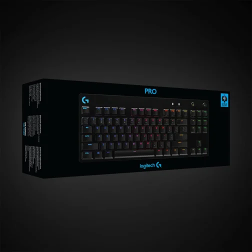 Teclado Mecânico Gamer Logitech G PRO com Layout US, RGB LIGHTSYNC, Design TKL, Cabo Destacável e Switch Exclusivo GX Blue Clicky - Imagem 10