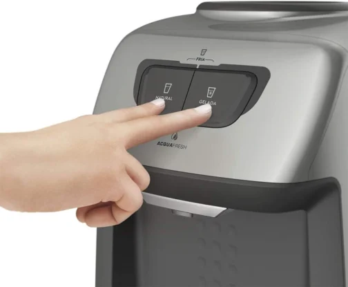 Bebedouro Electrolux de mesa bancada de Água Gelada Fria e Natural Elétrico Eletronico placa para galao garrafão com perfurador lacre Bivolt Cinza BE11X - Imagem 6