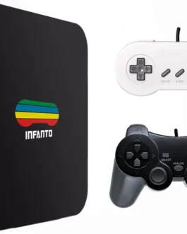 Console Retrô Infanto 4 com 44 mil jogos antigos (2 controles) (Com fio)