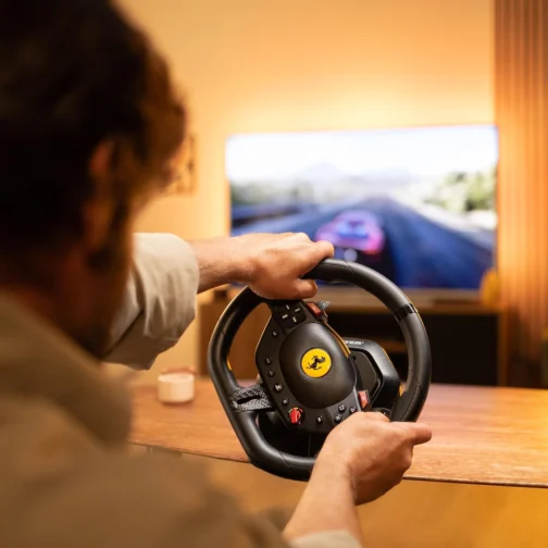 Thrustmaster T98 Ferrari 296 GTB - Volante e Pedais - PS5 e PC - Imagem 9