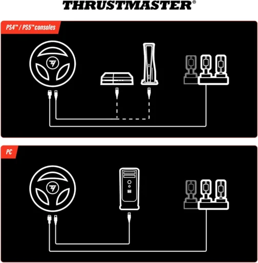 Thrustmaster T98 Ferrari 296 GTB - Volante e Pedais - PS5 e PC - Imagem 11