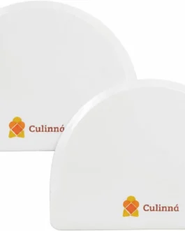 Kit 2 Espátulas Plásticas Meia Lua Raspadora Espalhadora de Glacê para Decoração de Bolos (Pão Duro sem Cabo) CULINNÁ