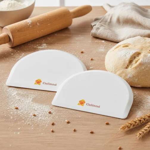 Kit 2 Espátulas Plásticas Meia Lua Raspadora Espalhadora de Glacê para Decoração de Bolos (Pão Duro sem Cabo) CULINNÁ - Imagem 9