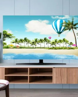 Capa de TV 32-80 polegadas para LCD LED universal elegante protetor de tela de TV à prova de poeira televisões monitor de computador capa contra poeira interior quarto sala de estar decoração – Azul||