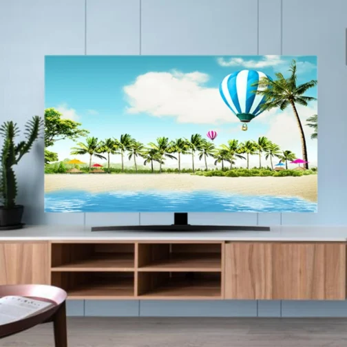 Capa de TV 32-80 polegadas para LCD LED universal elegante protetor de tela de TV à prova de poeira televisões monitor de computador capa contra poeira interior quarto sala de estar decoração - Azul|| - Imagem 2