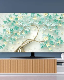 Capa de TV 32-80 polegadas protetor de tela para TV LCD LED capas de poeira arte europeia decoração de sala de estar para pendurar em casa desktop monitor universal curvo – padrão 3||45-48 polegadas