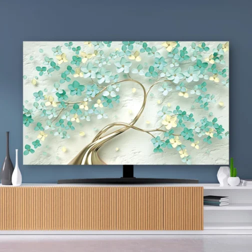 Capa de TV 32-80 polegadas protetor de tela para TV LCD LED capas de poeira arte europeia decoração de sala de estar para pendurar em casa desktop monitor universal curvo - padrão 3||45-48 polegadas - Imagem 2