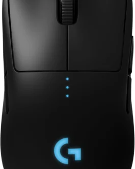 Mouse Gamer Sem Fio Logitech G PRO Wireless com Tecnologia LIGHTSPEED, RGB LIGHTSYNC, Design Ambidestro, 8 Botões Programáveis, Sensor HERO 25K e Bateria Recarregável – Compatível com POWERPLAY