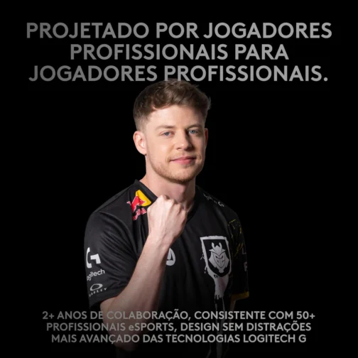 Mouse Gamer Sem Fio Logitech G PRO Wireless com Tecnologia LIGHTSPEED, RGB LIGHTSYNC, Design Ambidestro, 8 Botões Programáveis, Sensor HERO 25K e Bateria Recarregável - Compatível com POWERPLAY - Imagem 3