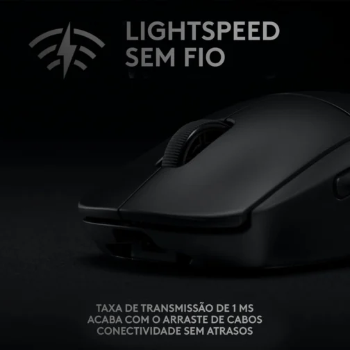Mouse Gamer Sem Fio Logitech G PRO Wireless com Tecnologia LIGHTSPEED, RGB LIGHTSYNC, Design Ambidestro, 8 Botões Programáveis, Sensor HERO 25K e Bateria Recarregável - Compatível com POWERPLAY - Imagem 5