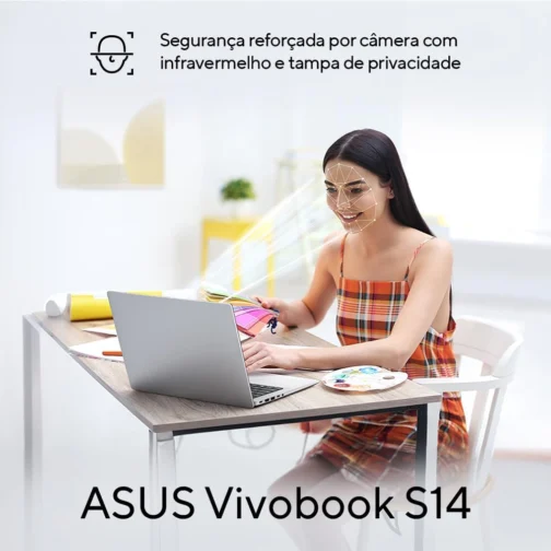 Notebook ASUS Vivobook S14 IA PC, Core Ultra 7, 16 GB, 512 GB, Linux, 14'' Nivel IPS 60Hz, Matte Gray - S3407CA-LY121 - Imagem 6