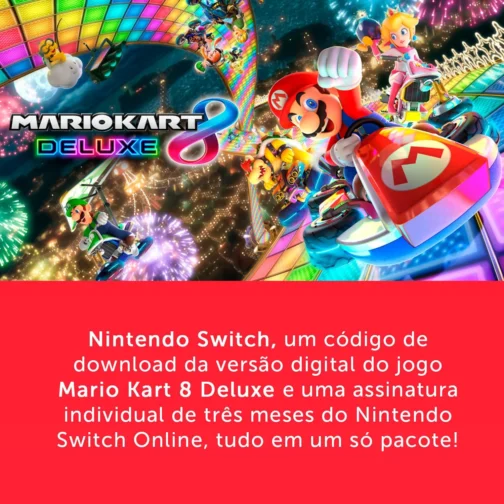 Bundle Nintendo Switch + Mario Kart 8 Deluxe + 3 Meses de Assinatura Nintendo Switch Online - Imagem 7