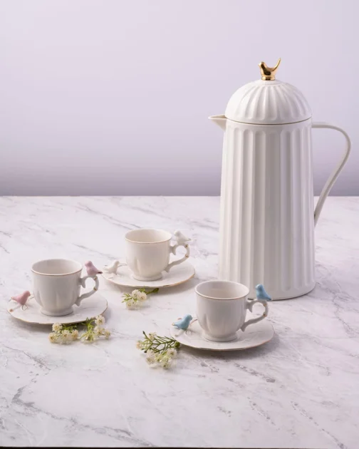 WOLFF - Garrafa Térmica de Plástico Bird Branca 1L - Enxoval - Organização - Decoração - Cozinha - Mesa Posta - Utilidades Domésticas - Perfeita Para Café e Chá - Imagem 7