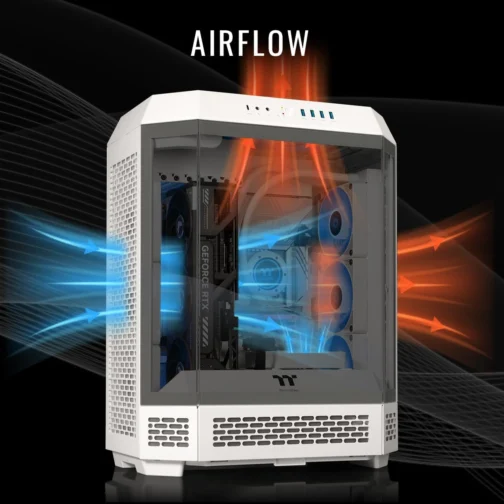 Thermaltake LCGS Reactor 9590S Desktop para jogos (AMD Ryzen™ 9 9950X3D, memória ToughRam 32GB DDR5 6000MT/s RGB, NVIDIA® GeForce RTX™ 5090, 2TB NVMe M.2, WiFi, Windows 11) T6WT-X87S-590-LCS - Imagem 4