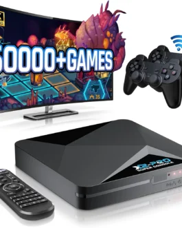 Kinhank Super Console X2 Pro Pre-Installed 100,000+ Classic Games,256G Retro Gaming Consoles Compatible with 60+ emulators, S902X2 Chip, Three Systems in One, Include Remote, Wireless Controllers