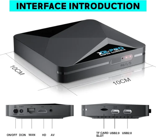 Kinhank Super Console X2 Pro Pre-Installed 100,000+ Classic Games,256G Retro Gaming Consoles Compatible with 60+ emulators, S902X2 Chip, Three Systems in One, Include Remote, Wireless Controllers - Imagem 7