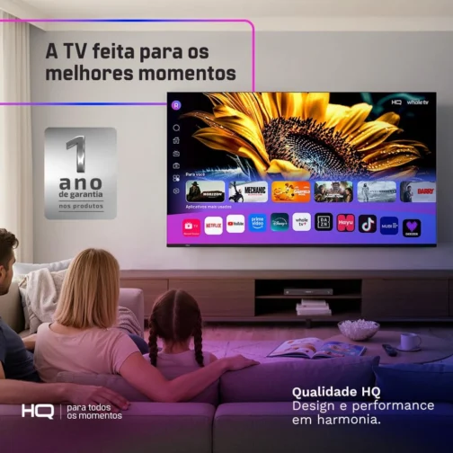 Smart TV HQ QLED 50 Polegadas HQ-QLED50SM 4K Wi-Fi Bluetooth, Dolby Audio, Apps, Netflix, YouTube e Prime Video, 3 HDMI. - Imagem 8