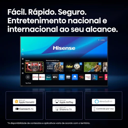 Hisense Smart TV 4K Hi-QLED 50" Polegadas 50Q6QVV - Imagem 12
